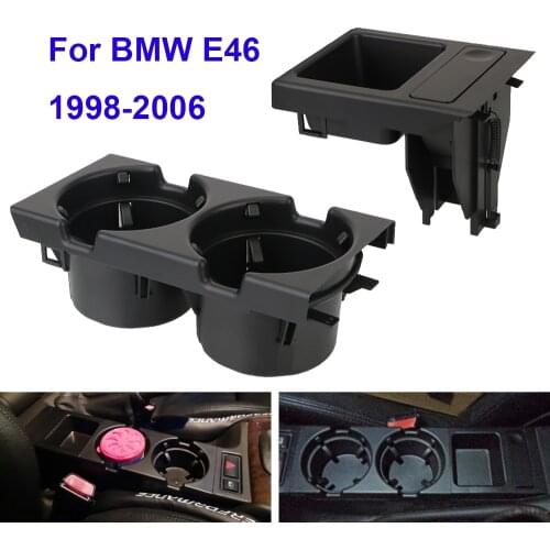Car Drink Holder Coffee Stand Storage Case Coin Tray Kits Console Parts Automobile Accessories Error Free For BMW E46 1998-2006