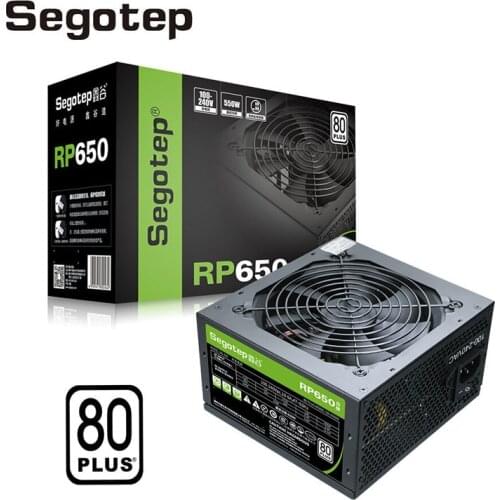 Segotep PC Power Supply 550W 80Plus ATX 24V APFC Computer Power Source 120mm PWM Mute Fan Non-Modular Power Supply For PC