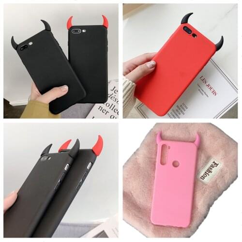 Phone Cases For Samsung Galaxy S6 S7 Edge S8 S9 S10 S10e S21 S20 FE Note 8 9 10 Plus Lite 20 Ultra Devil Horns Demon Angle Cover
