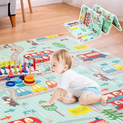 Childrens Blanket Baby Play Mat Foldable Crawling Carpet Waterproof XPE Soft Floor Playmat Educational Kid Game Activity Rug
