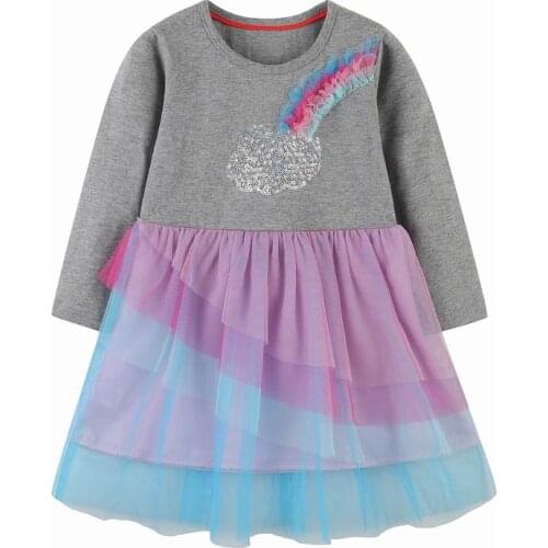 SAILEROAD 2-8 Y Girls Spot Dresses Children Long Sleeve Dress Outfit Baby Girl Princess Dress Autumn Cotton Kids Christmas Suits