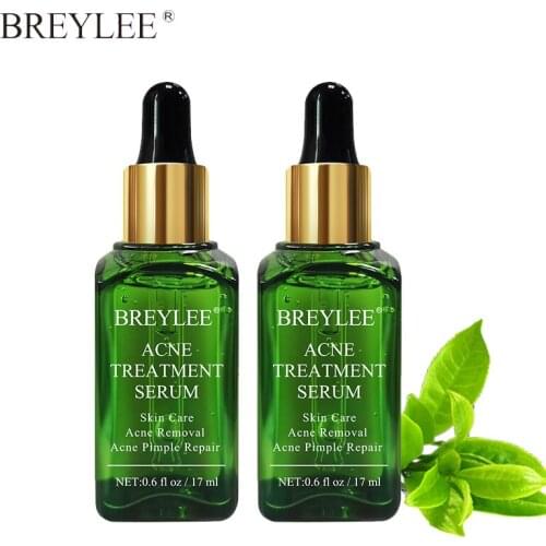 BREYLEE Green Tea Acne Essence Repair OilControl Acne Treatment Blackheads Invisible Pores And Moisturizing Korean Skin Care2PCS