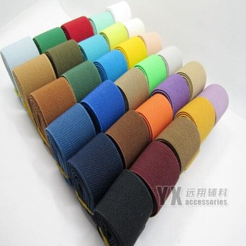 32 Colors 1.5" High Quality Twill Elastic Bands 9 Meters 38mm Width Garment Sewing Accessories DIY Decor Elastic Webbing
