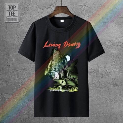 Living Death Band Protected From Reality 1987 Album Cover T Shirt