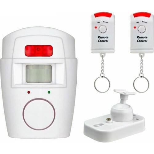 Mini IR Infrared Motion Sensor Detector Wireless Remote Controlled Alarm 105dB Loud Siren For Home Security Anti-Theft