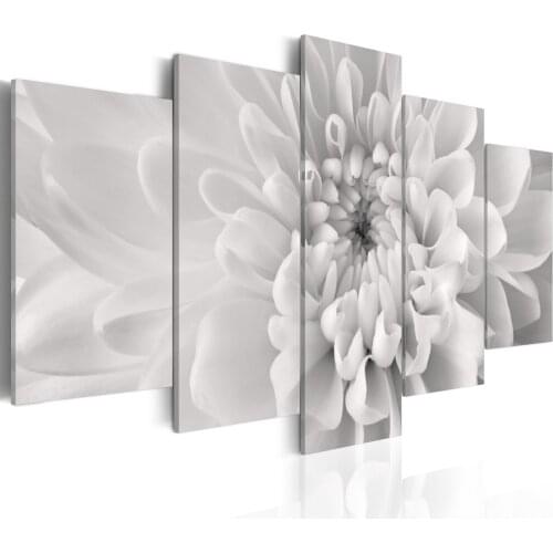 Picture-Dahlia in gray-200x100 cm