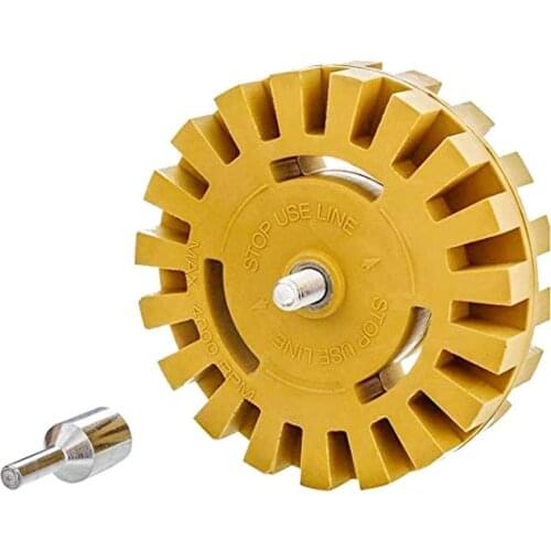 JUSTINLAU Pneumatic Degumming Discs Remover Paint Glue Rubber Grinder Wheel Eraser 4 Inch Pad Adapter Adhesive Remover 100mm