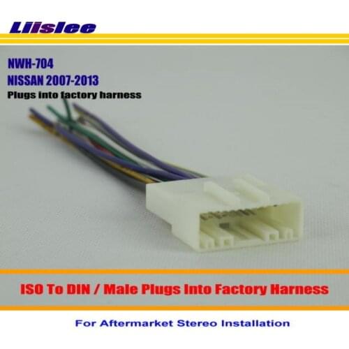 Liislee Wiring Harness For NISSAN 370Z Altima Armada Cube Armada/Car Stereo Adapter Connector/Plugs Into Factory Harness