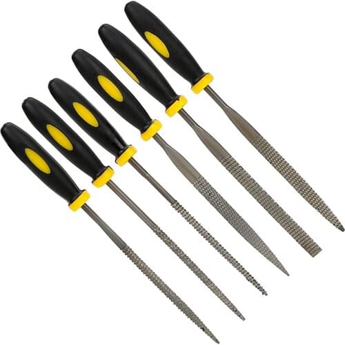 Mini Metal File Hand File Tool 6pcs Jewelry Wood Grinding Repair Tool Assorted Rasp Diamond Needle File set