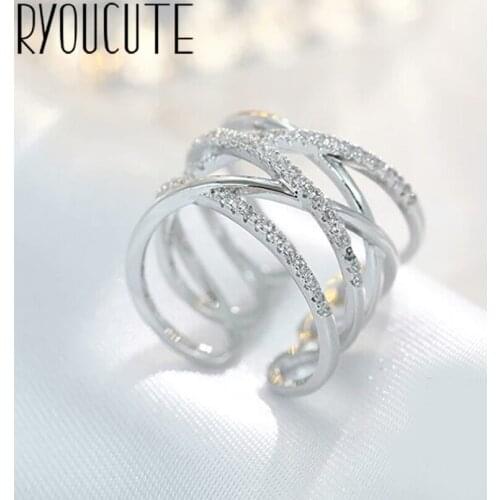 Charm Crystal Multi-layer Chains Ring For Women Men Vintage Boho Knuckle Party Rings Punk Cocktail Jewelry Girls Gift