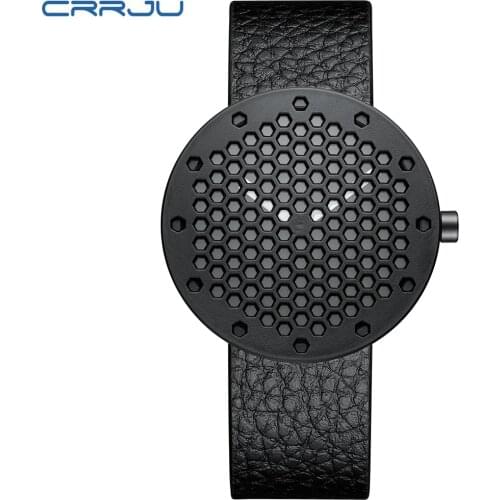 Crrju Top Luxury Brand Men Watches Mens Sports Quartz Clock Man Leather Army Military Wristwatch Relogio Masculino Gifts