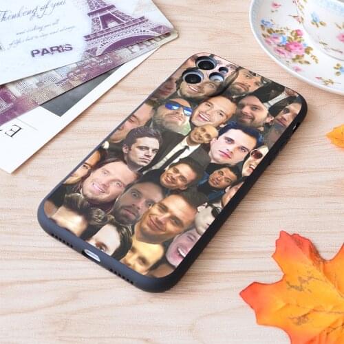 For iPhone Sebastian Stan Print Soft Matt Apple iPhone Case