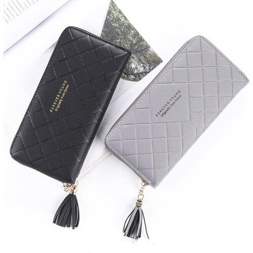 New Women Long Wallets Fashion Ladies Leather Geometric Purse Coin Bag Simple For Womens Clutch Card Holder Wallet