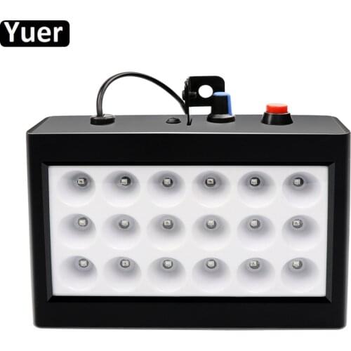 New Strobe Light 18Pcs RGB LEDs Stroboscope Music KTV Household Effect Lights Wedding DJ Disco Party Stage Strobe Lighting