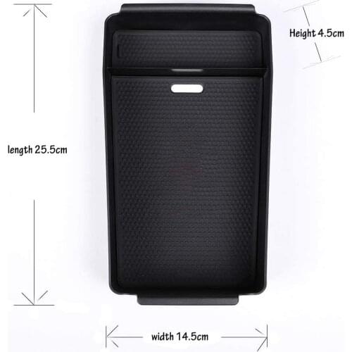 Plastic Glove Armrest Storage Box With Black Mat For Maserati Ghibli Levante Quattroporte 2013-2017