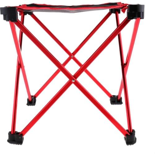 Portable Folding Stool Quad Chair with Storage Bag for Camping Fishing Travel Garden Beach