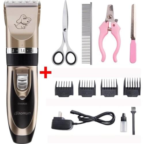 Professional Rechargeable Pet Dog hair trimmer Electrical Dog Cat Hair Clipper Grooming Shaver Set Pets Haircut Machine