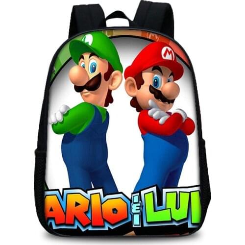 Super Mario School Bag for Elementary and Middle School Students Mario Bros Waterproof Breathable Men Sports Travel Backpack