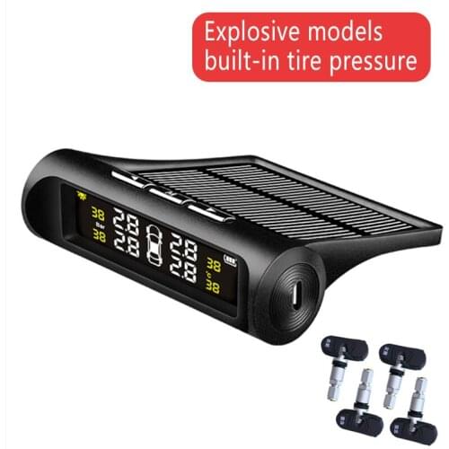 Built-in Tyre Pressure Monitoring System Solar Power charging Digital LCD Display Wireless Auto Security Alarm Systems