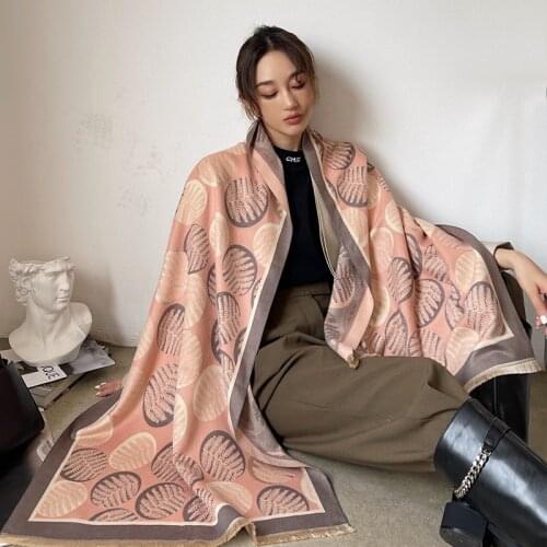 Scarf winter big polka dot shawl thickened warm scarf air conditioning long shawl imitation cashmere scarf