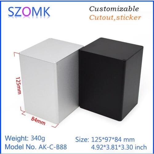 10 pcs 84*97*125mm szomk aluminum case electronic enclosure for pcb design aluminum profile extruded junction housing for device