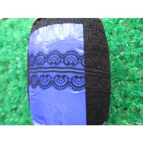 10 yards / 5 cm wide bilateral black heart-shaped lace ribbon lace embroidery lace DIY craft