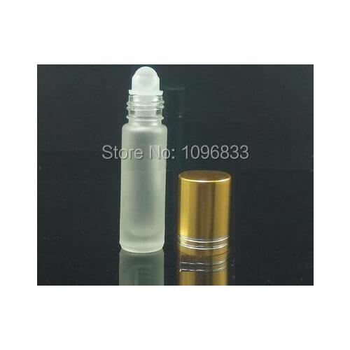 15ML Glass Frosted Perfume Roller ball on Bottle Glass Bead, Parfum Ball Vials Portable Empty Sample Refillable Bottle 30pcs/Lot