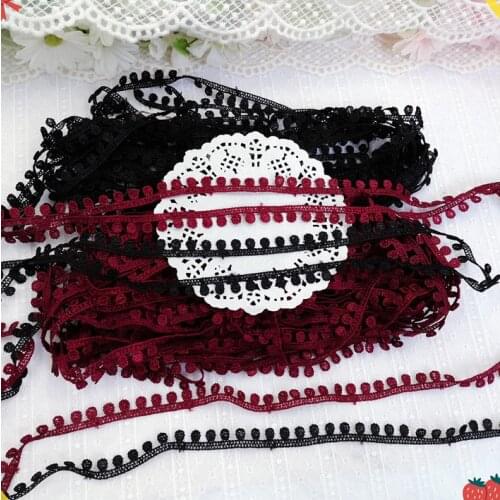 5 Meters Black Gray Lace Trim Polyester Embroidered Diy Handmade Patchwork Lace Ribbon Sewing Supplies Crafts 10mm