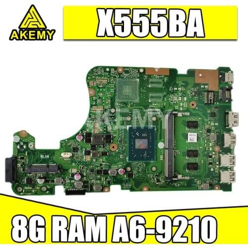 90NB0D20-R00010 For Asus X555QG X555Q X555B X555BP K555B A555B X555QA X555BA Mainboard Motherboard 8G/A6-9210