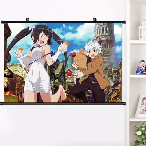 Anime Is It Wrong to Try to Pick Up Girls in a Dungeon? Wall Scroll Poster Manga Wall Hanging Poster Home Decoration 40*60cm
