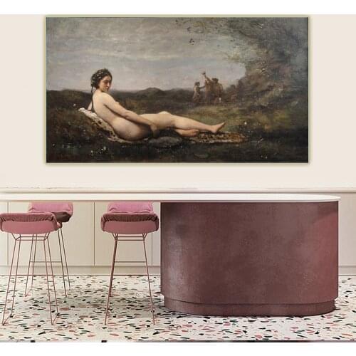 Citon Jean Baptiste Camille Corot《The Repose》Canvas Art Oil Painting Artwork Poster Picture Wall Decor Home Decoration