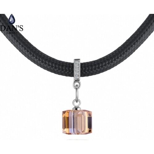 DANS ELEMENT 4 Colors Real Rose Gold Color Austrian Crystals Sweater pendant necklace for women monkey style #132377