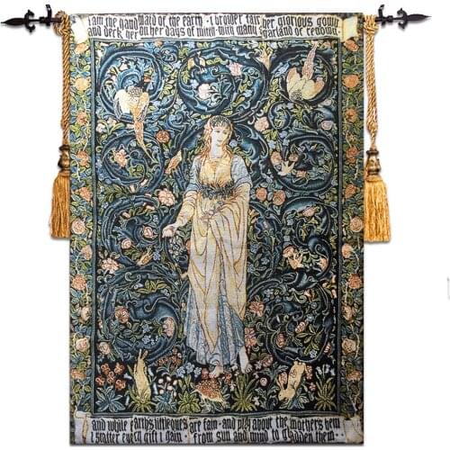 Life Tree and Goddess Decorative Painting Hotel Decoration Living Room Wall Background Decor Tapestry Hallway Decoration