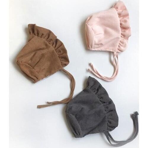 Baby Girl Lovely Ruffle Beanie Toddler Girl Hat Super Cute Spring Autumn Winter Corduroy Hat Princess Style