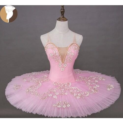 FLTOTURE Girls Ballet Pink Tutu Professional Performance Tutu Skirts XW1007 Ballet Competiton Costumes Tutu Dresses For Women