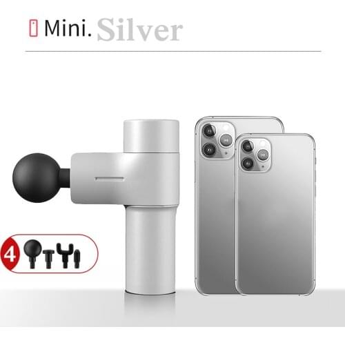 Fascia Massager Gun Muscle Relaxer Mini Electric LCD Portable Meridian Massage Device Health Fitness Type-C Charging 4pcs Heads