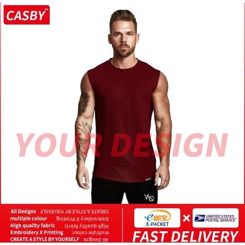 Summer New Design Mens Tank Tops Fashion Breathable Custom Graphic Outdoor Running Vests Simple DIY Print Gym Shirts YH-BX-23