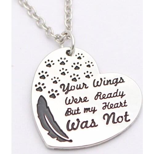 Memorial Necklace or Keychain, Rememberance Necklace or Key chains, Your Wings Were Ready But My Heart Was Not, Mom , Dad, Child