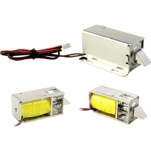 DC12V 0.8A Metal Electric Magnetic Lock Solenoid Door Storage Cabinet Bolt Drawer File Electronic Lock Access Control