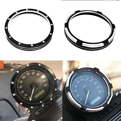 Motorcycle Black Billet Speedometer Trim Bezel Fit For Harley Sporster 883 1200 XL Dyna Street Bob Low Rider Speedmeter Rings