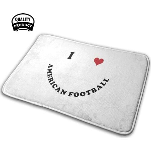 I Love American Football Soft House Family Anti-Slip Mat Rug Carpet American Football Football
