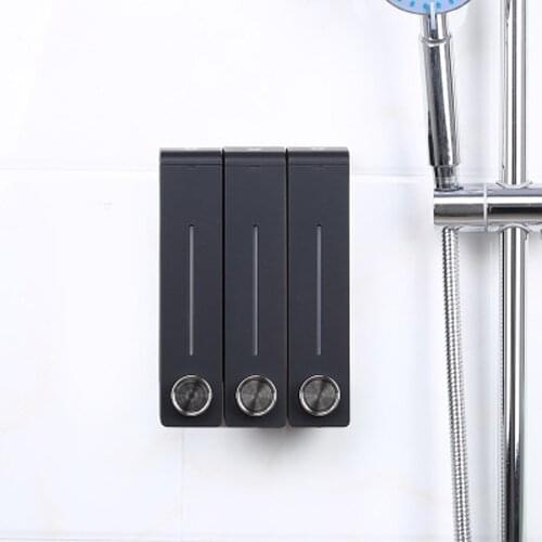 3pcs/set Liquid Soap Dispenser Wall Mount Bathroom Accessories Plastic Detergent Shampoo Dispensers Kitchen Cleaner Press Bottle