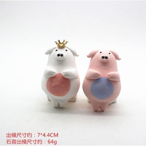 Wholesale ,1 pcs C1076 pig Silicone Aroma Gypsum diy Car decoration Cake Decorating Mould