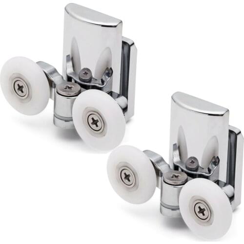 Twin Bottom Zinc Alloy Slider Shower Door Roller Runner Wheels 23mm