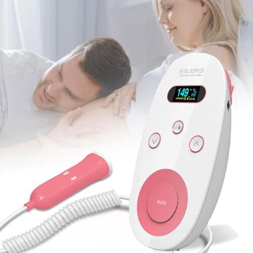 Pregnant Portable Ultrasound Baby Monitor LCD Display Home Pregnancy Baby Heartbeat Detector No Radiation Pay Attention To Baby