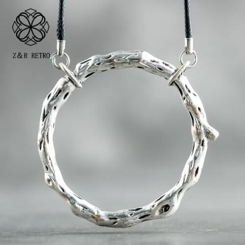 Handmade Simple Necklace Round Statement Pendants Jewelry For Women Rope Chains Accessories Neck Suspension Decoration Wholeasle