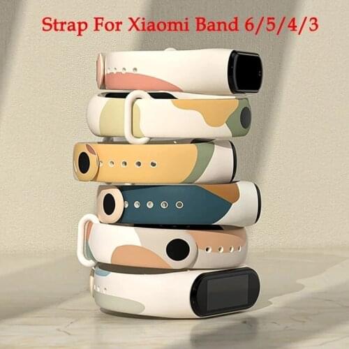 For Xiaomi Mi Band 5 6 NFC watch band color style Silicone bracelet replacement For Mi band 3 4 Wristband Accessories