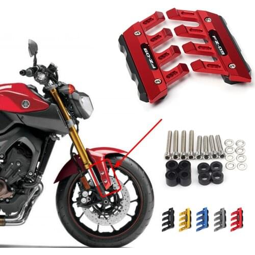 With Logo For Yamaha FZ-09 Motorcycle Mudguard Front Fork Protector Guard Block Front Fender Anti-fall Slider Accessories