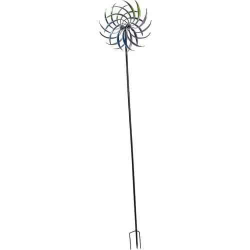 Garden Wind Spinner Willow Leaves 360 Degrees Dual Direction Swivel Lawn Wind Spinners Metal Yard Backyard Windmill Ornament