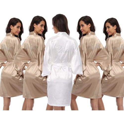 Witbuy Sex Dress Night Wear Robe Women Casual Kimono Wedding Bridesmaid Robes Intimate Sleepwear Coat Bathrobe Pajamas For Women